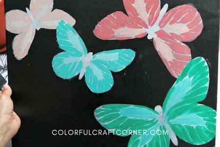 butterfly wings acrylic painting