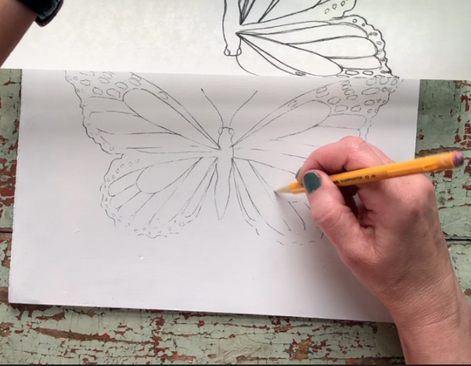Learn a simple method for transferring a drawing onto a canvas. 