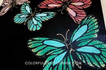 butterfly canvas painting
