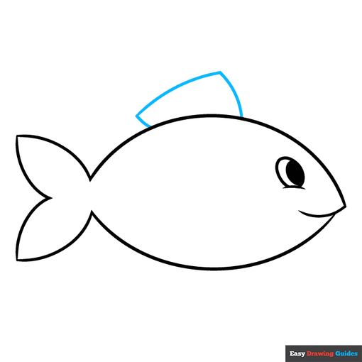 Easy Fish step-by-step drawing tutorial: step 4