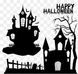 Halloween Castle, white, happy Halloween png thumbnail