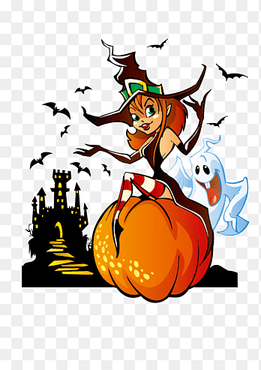 Witchcraft Halloween Ghost, Halloween element illustration material, holidays, vertebrate png thumbnail