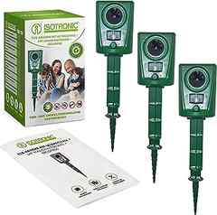Sponsored Ad – ISOTRONIC Animal Repellent Ultrasonic Animal Repeller - Set of 3 - Battery Operated - Acoustic Animal Repel. 