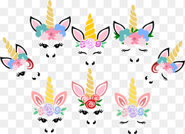 assorted-color unicorn lot, Unicorn horn AutoCAD DXF, unicorn, template, face png thumbnail