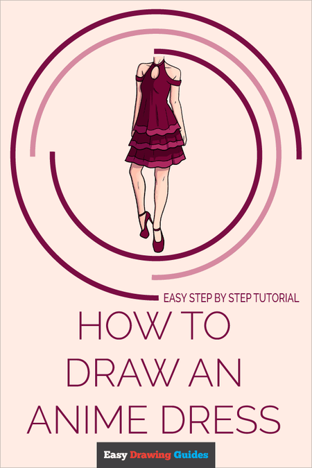 How to Draw an Anime Dress Pinterest Image