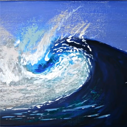 Painting Tutorial: Acrylic Ocean for Beginners 