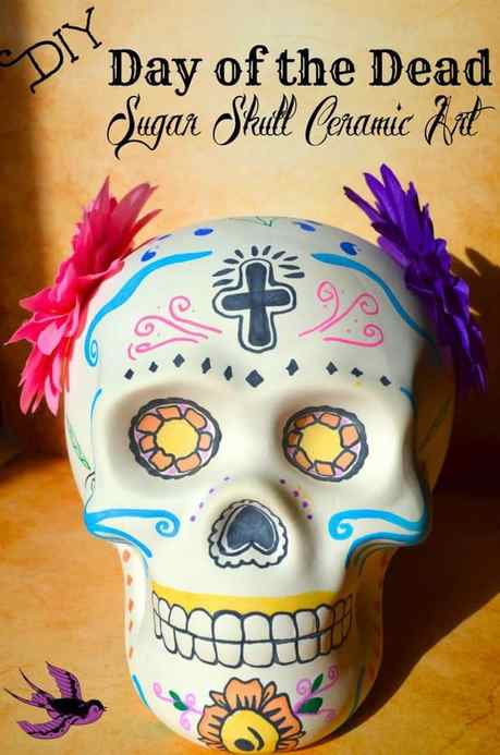 DIY Day of the Dead Sugar Skull Ceramic Art