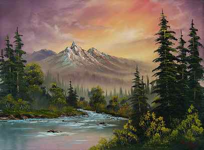 Wall Art - Painting - Mountain Sunset by Chris Steele
