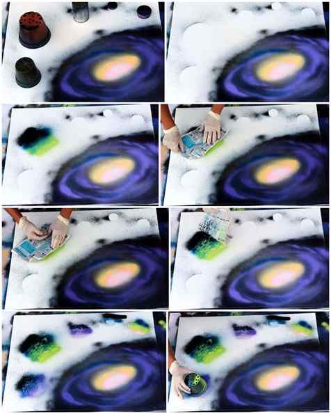 how to spray paint galaxy planets