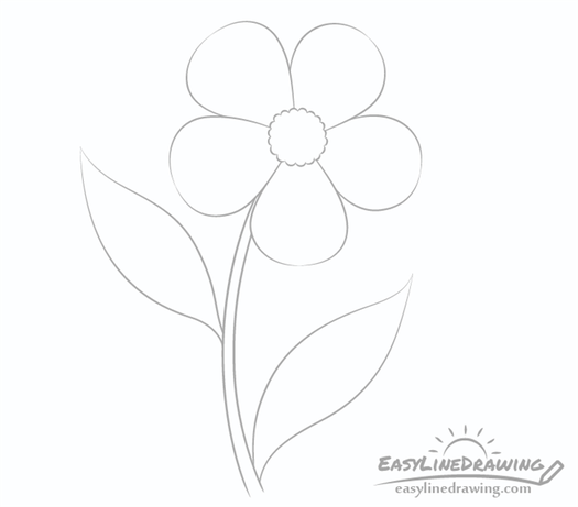 Flower Drawing Draw an easy flower stepbystep tutorial Feature