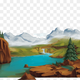 Natural landscape Nature Illustration, Snow Mountain scenery, landscape, computer Wallpaper, painting png thumbnail