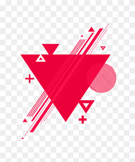 red triangle illustration, Geometric shape Geometry, Geometric graphic material, text, triangle, heart png thumbnail