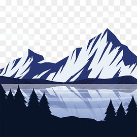 mountains and lake illustration, Snow Mountain Landscape, Snow lake, blue, winter, computer Wallpaper png thumbnail