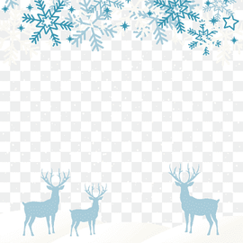 three deers under winter season, Santa Claus