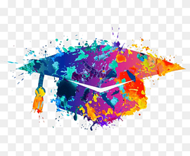 multicolored mortar board illustration, Student Study skills Tutor University Education, Creative Bachelor cap, hat, triangle, creative Artwork png thumbnail