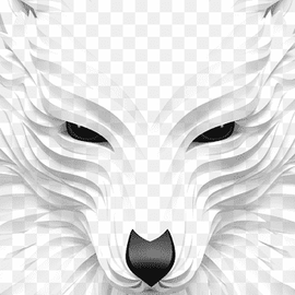 Digital art Graphic design, White Wolf, wolf illustration, white, 3D Computer Graphics, mammal png thumbnail