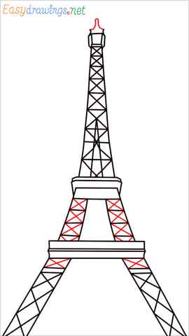 how to draw eiffel tower the simple step by step video Dailymotion