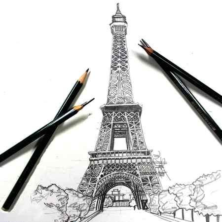 Easy Eiffel Tower Drawing Idea To Try 41