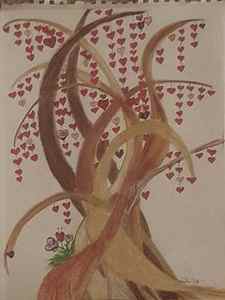 Wall Art - Drawing - Tree Of Hearts by Cara Sullenger Carr