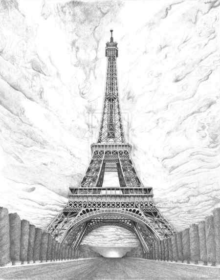 EIFFEL TOWER SKETCH 13298Buy Black and White Fine Art Photography Prints Photography Prints Harmony Arts