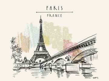 Eiffel Tower Simple Drawing Photo Drawing Skill