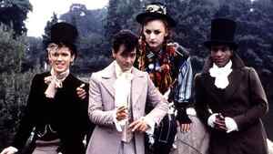 British musical group Culture Club on the set of the 