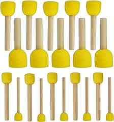 Sponsored Ad - WAFJAMF 20-Pieces Assorted Size Round Sponges Brush Set, Paint Tools for Kids