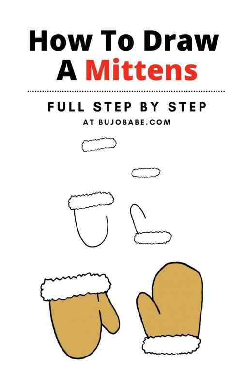 mittens drawing tutorial