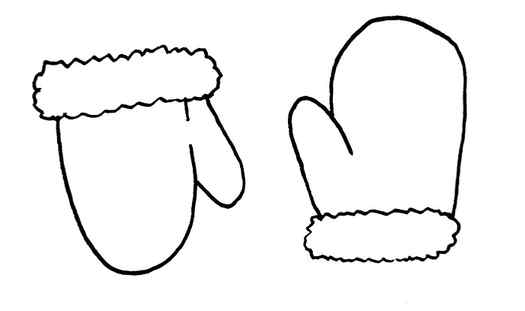 How to draw mittens step 4