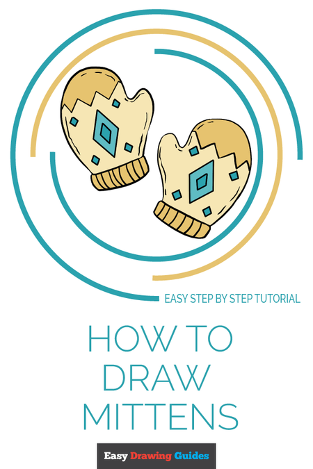 How to Draw Mittens Pinterest Image