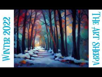 Winter Forest path  ☃️❄️ How to paint acrylics for beginners: A step-by-step tutorial