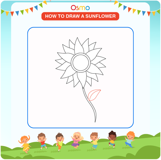 how to draw a sunflower - 6