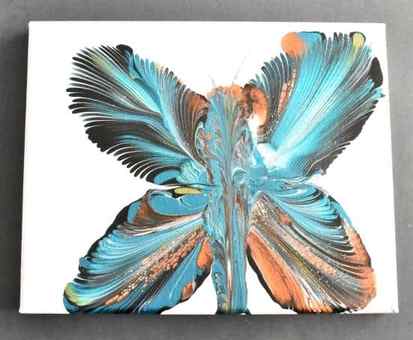 completed chain pull butterfly painting