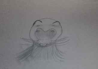 A sketch of a rescue ferret by Kaya Nikita