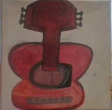 A painting of my guitar by Kaya Nikita