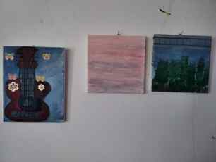 canvass paintings display wall by Kaya Nikita