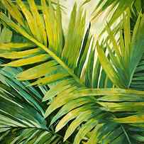 Tropical Palm Leaves Wall Art by Lourry Legarde