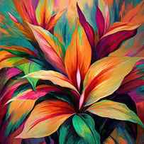 Tropical Exotic Leaves Art - Exotic Leaves Art by Lourry Legarde