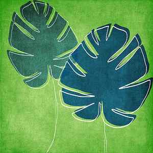 Wall Art - Painting - Blue and Green Palm Leaves by Linda Woods