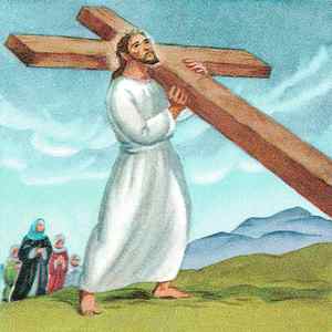Wall Art - Drawing - Jesus carrying the cross by CSA Images