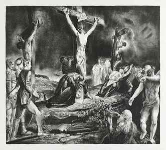 Wall Art - Drawing - Crucifixion of Christ by George Bellows