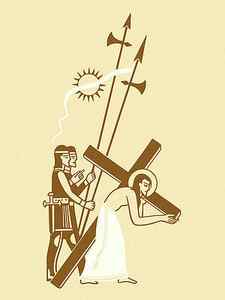 Wall Art - Drawing - Jesus Carrying The Cross by CSA Images