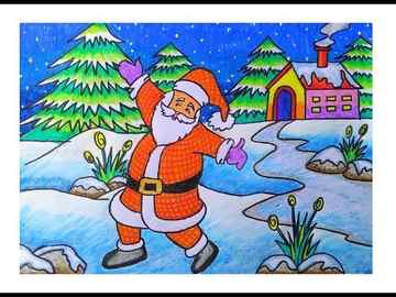 kids drawing of christmas scenery Free Photo Download FreeImages