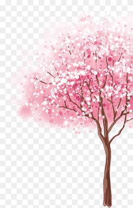 pink and white leafed tree illustration, Cherry blossom Cerasus Tree, Cherry tree, branch, computer Wallpaper, flower png thumbnail