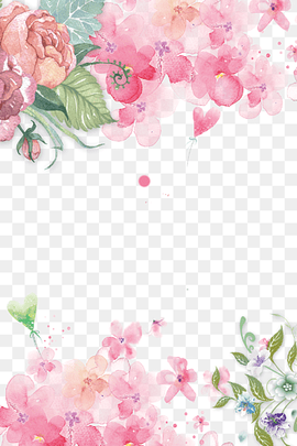 Pink flowers Paper Pink flowers Rose, Hand painted floral pink flowers Decorative background, pink petaled flowers illustration, watercolor Painting, flower Arranging, textile png thumbnail