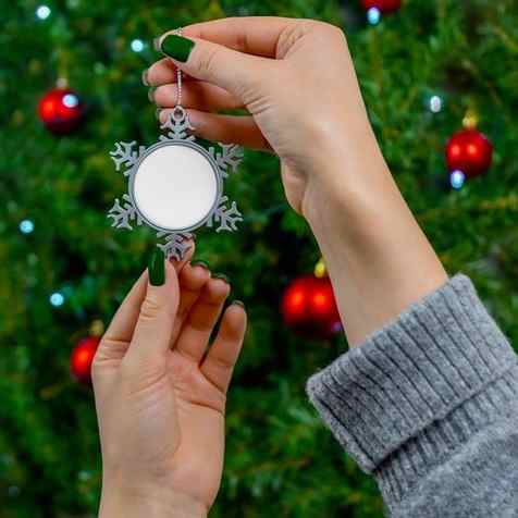 Best Custom Pewter Snowflake Ornaments Printify