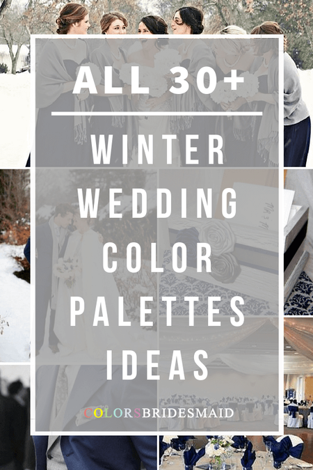 all winter wedding color combos