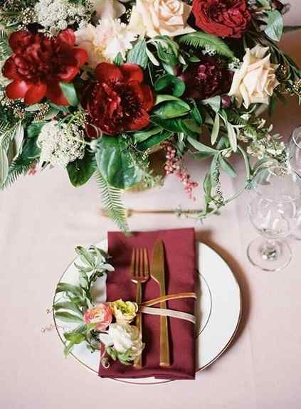 burgundy and sage green table settings for winter wedding colors 2022 sage green and burgundy