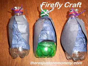 water bottle craft: lightning bug craft
