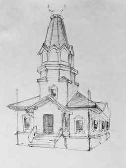 Baroque church in Lowicz Poland 2015 pencil sketch wwwnaukarysunkupl Behance